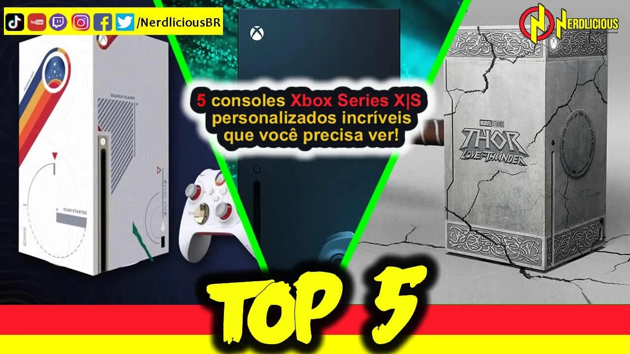 🔝 TOP 5! Conheça 5 consoles XBOX SERIES X|S personalizados incríveis que você precisa ver!