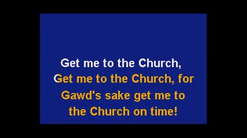 SF008 01 GET ME TO THE CHURCH ON TIME MY FAIR LADY