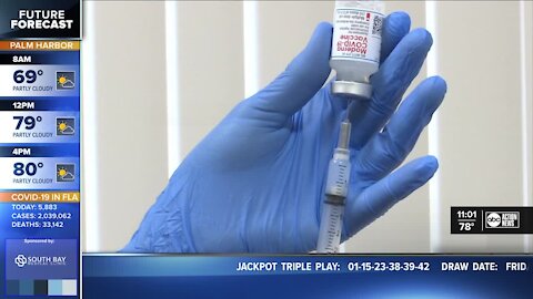 Vaccine age lowers to 40 and up on Monday