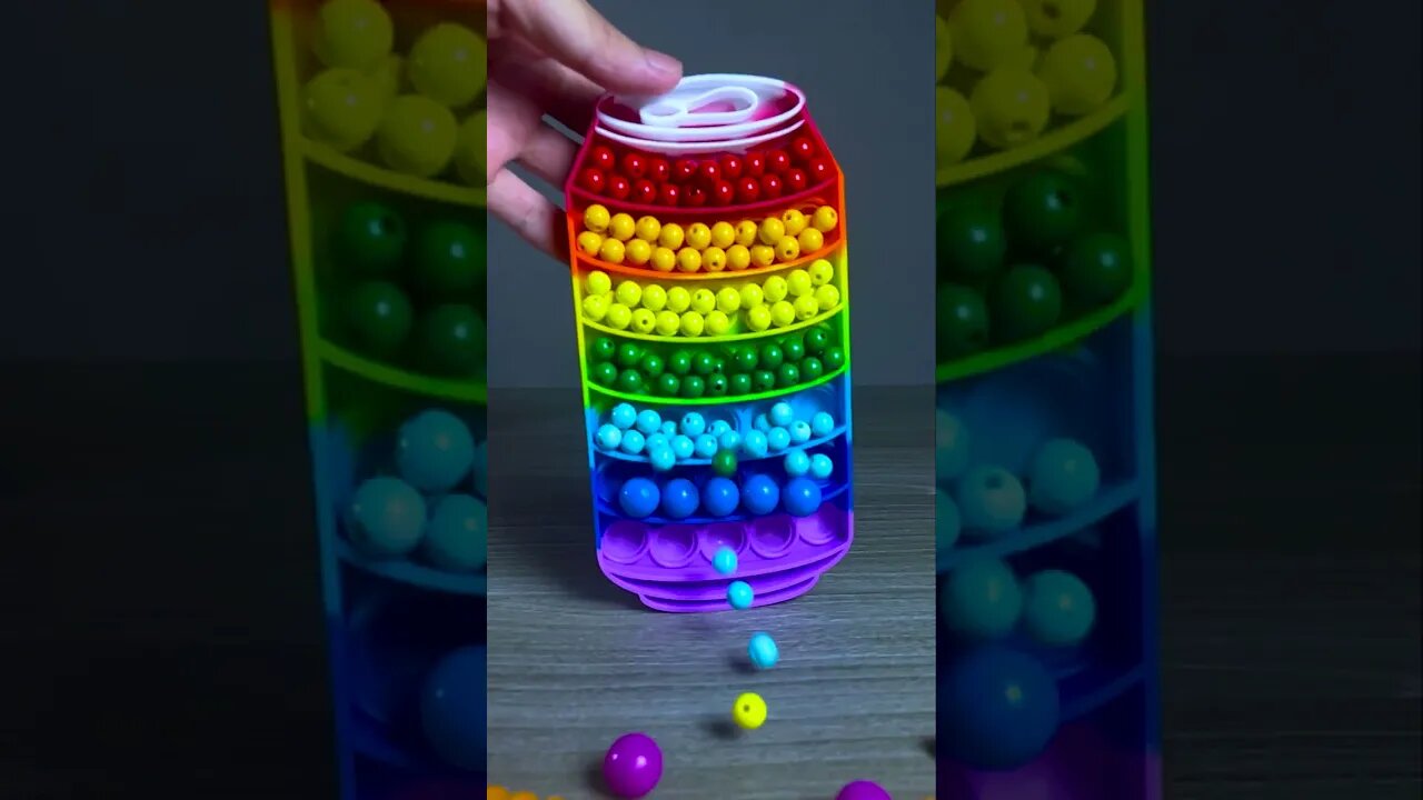 Satisfying reverse cans with beads and marbles