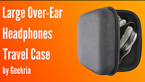 Large Over-Ear Headphones Travel Case, Hard Shell Headset Carrying Case | Geekria