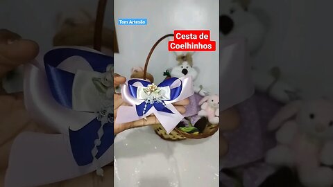 Vejam como montei minha cesta de Coelhinhos fofos. #shorts