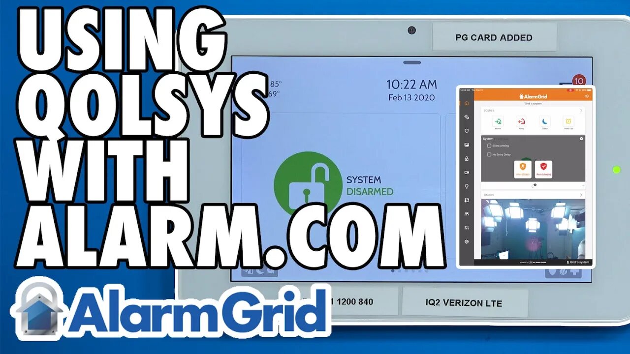 Using the Qolsys IQ Panel 2 with Alarm.com