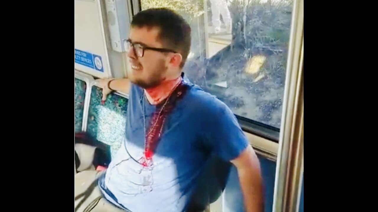 White Autistic Guy stabbed in bus in LA