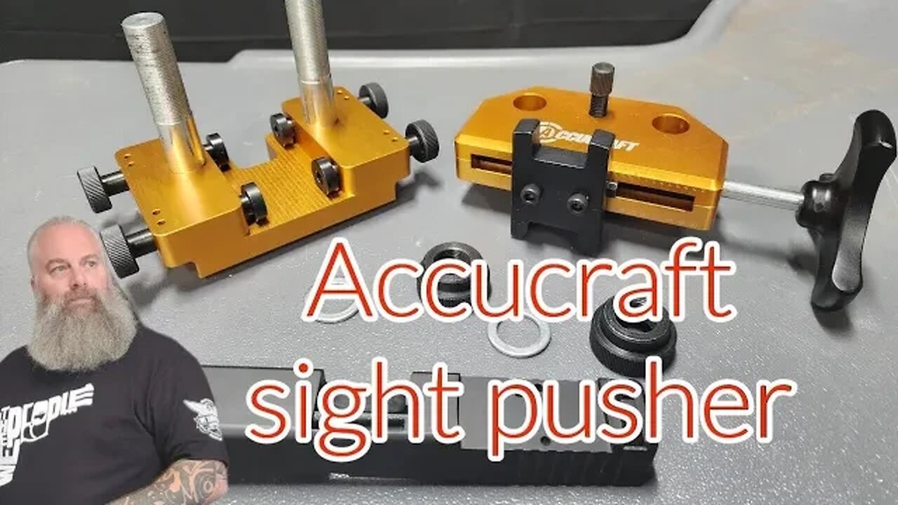 How to push sights on Glock and other slides - Accucraft sight pusher