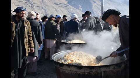 Afghanistan village wedding food