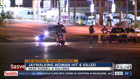 Woman killed while jaywalking in Henderson