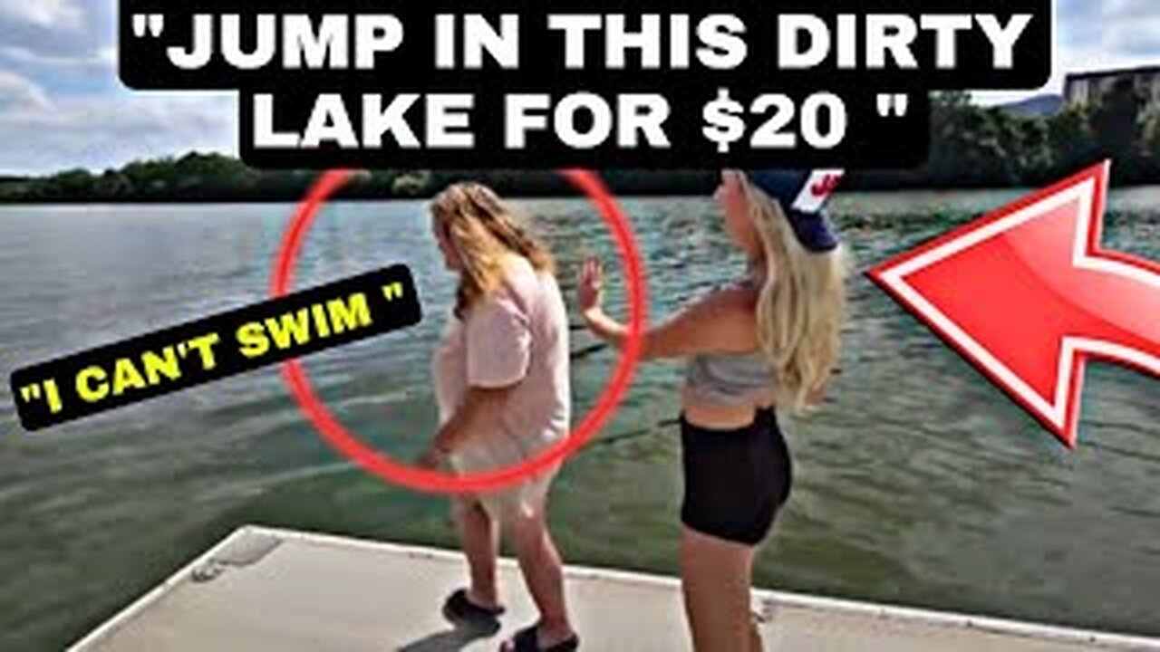 Streamers dare a homeless woman to jump into lake and then run away when she starts yelling for help