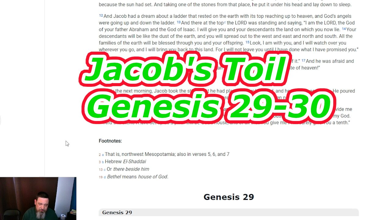 Jacob's Toils Genesis 29-30