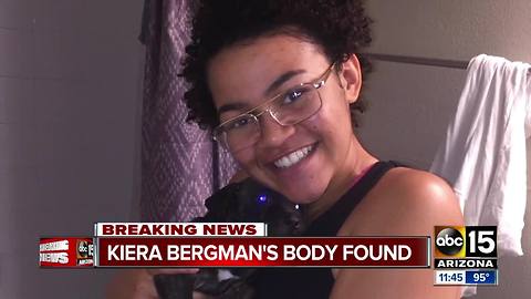 19-year-old Kiera Bergman's body found west of Phoenix on Monday