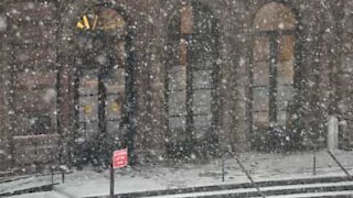 De la neige tombe en pleine été à New York