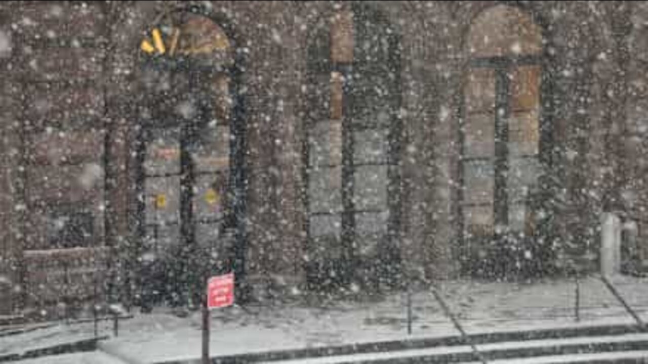 De la neige tombe en pleine été à New York