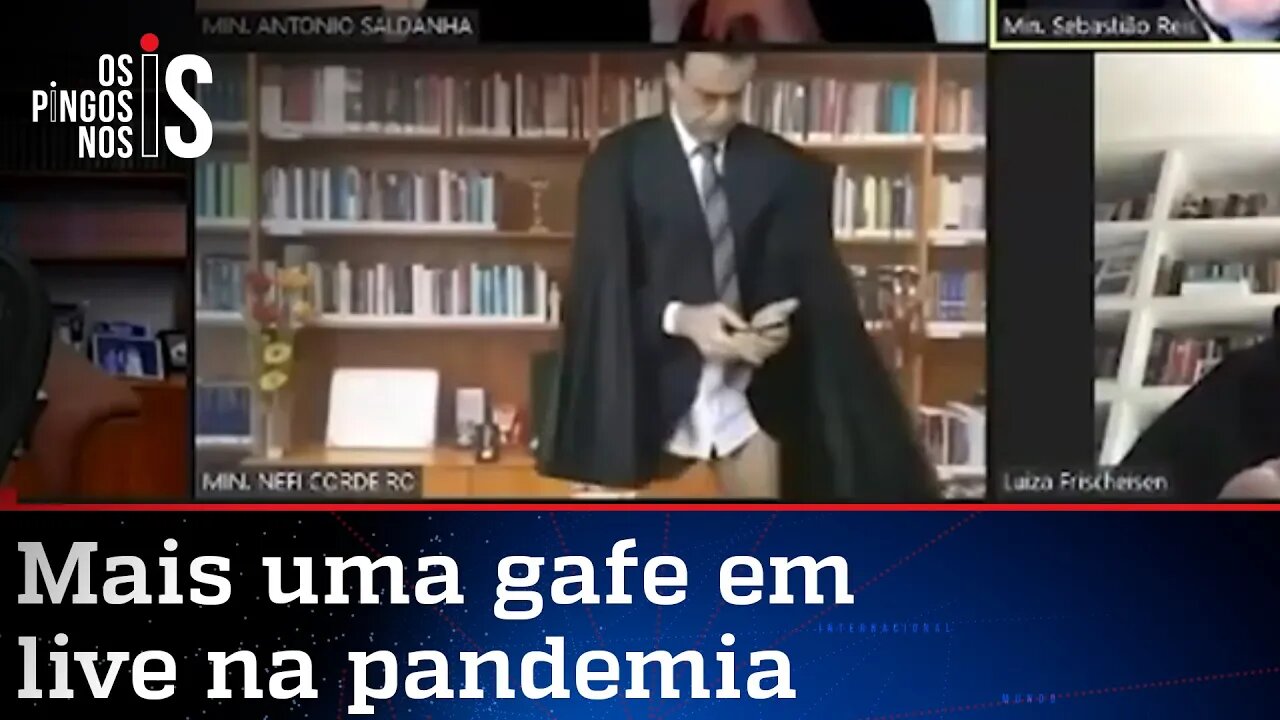 Ministro do STJ aparece sem calças em julgamento; assista ao vídeo