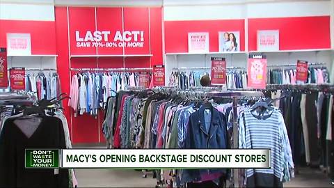Macy's opening Backstage discount stores