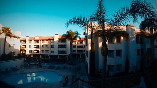 Blasian Babies Family Vacation Condo Pool Sunset Time Lapse!