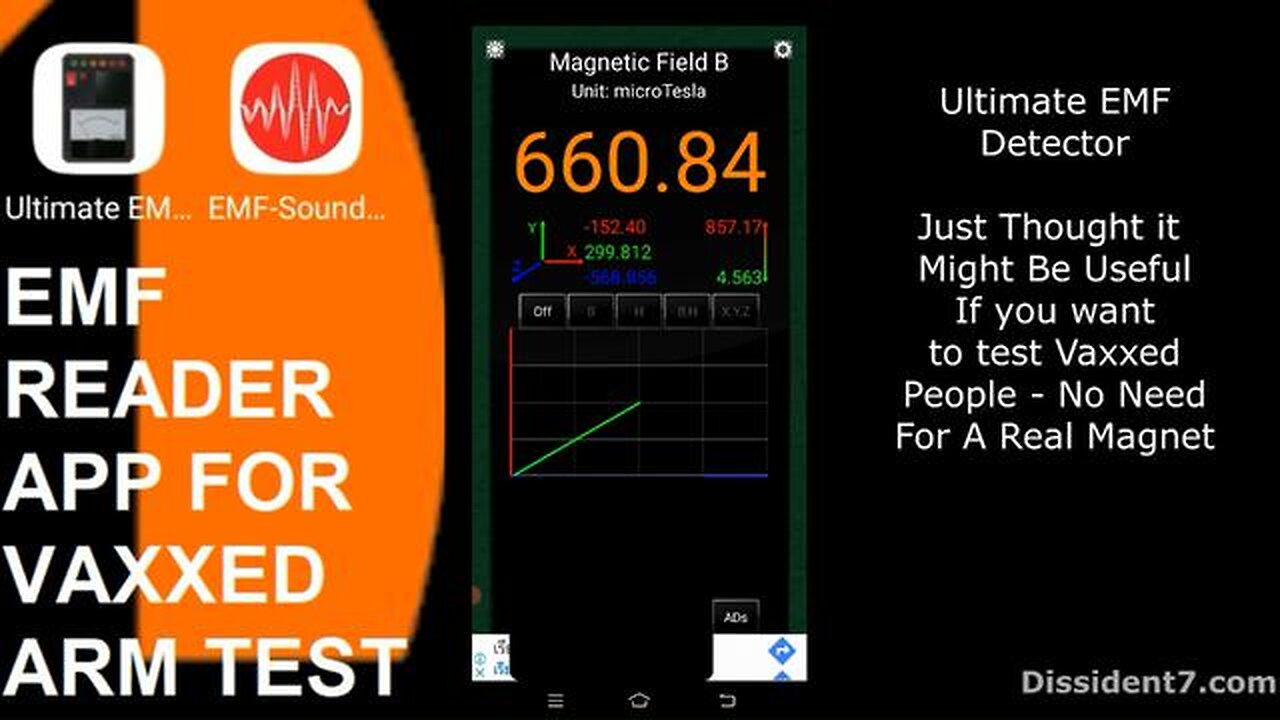 Ultimate EMF Detector - Magnetic Field Bluetooth MAC Address Nano Sensor Vaccine App