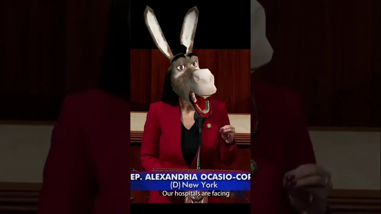 Alexandria Ocasio Cortez Donkey Face