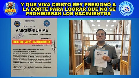 OFICIO QUE INTERPUSIMOS EN LA SCJN Y QUE FUE DETERMINANTE EN EL RESULTADO A FAVOR DE LOS NACIMIENTOS