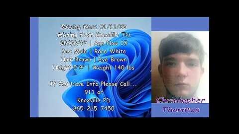 #Missing #Anniversary | Christopher Thornton | 01/11/22