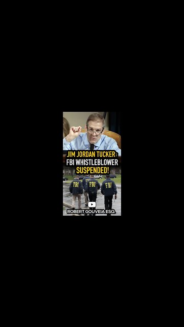 Jim Jordan: FBI Whistlerblower SUSPENDED! #shorts