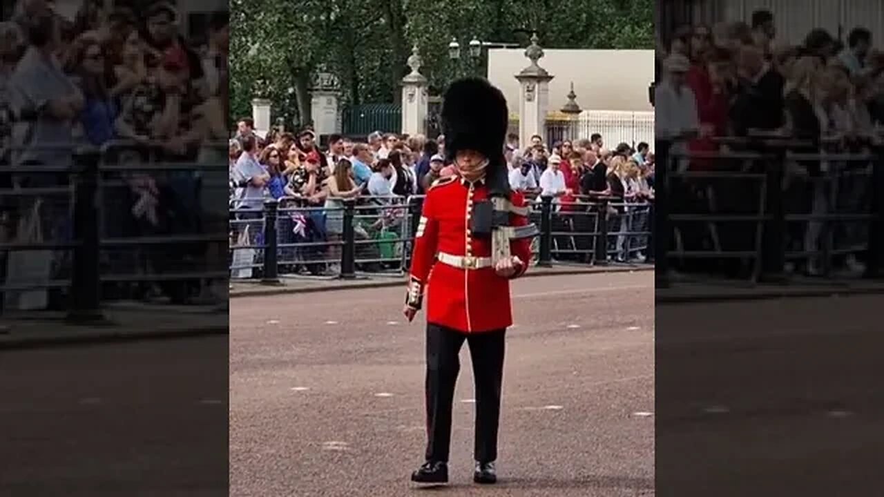 Kings guard crossing the road on the mall #buckinghampalace