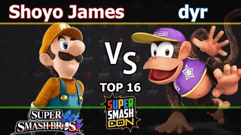 Shoyo James (Luigi) vs. dyr (Diddy Kong) - Wii U Singles Top 16 - SSC2017