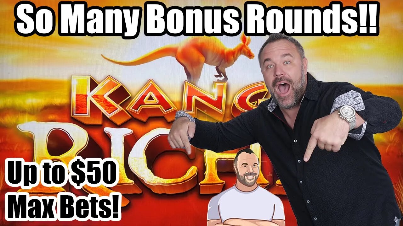 Kanga Cash! Multiple $50 BONUS Rounds! Jackpot Hand Pay!