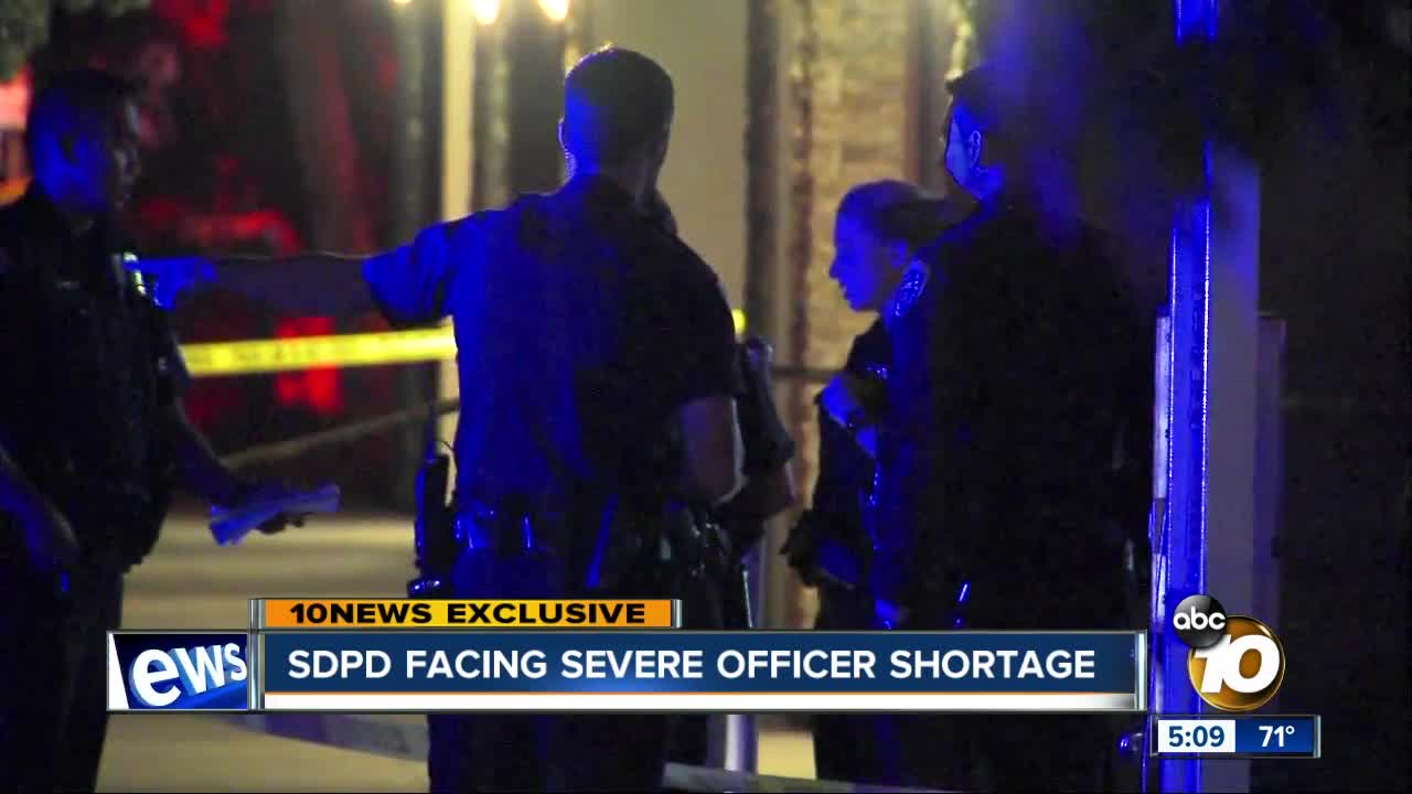 Team10: SDPD facing severe officer shortage