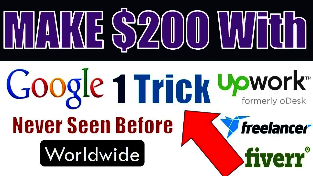 💰 Make $200 with Google 1 Trick, Work from home jobs, Earning money online, Freelance training