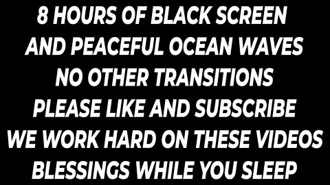 Listen for 5 minutes and you will be in a deep sleep. Total Black Screen.