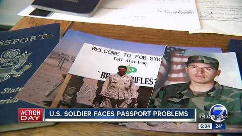 US soldier faces passport problems