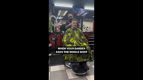 I’ve seen this happen at a barbershop more than once ☺️