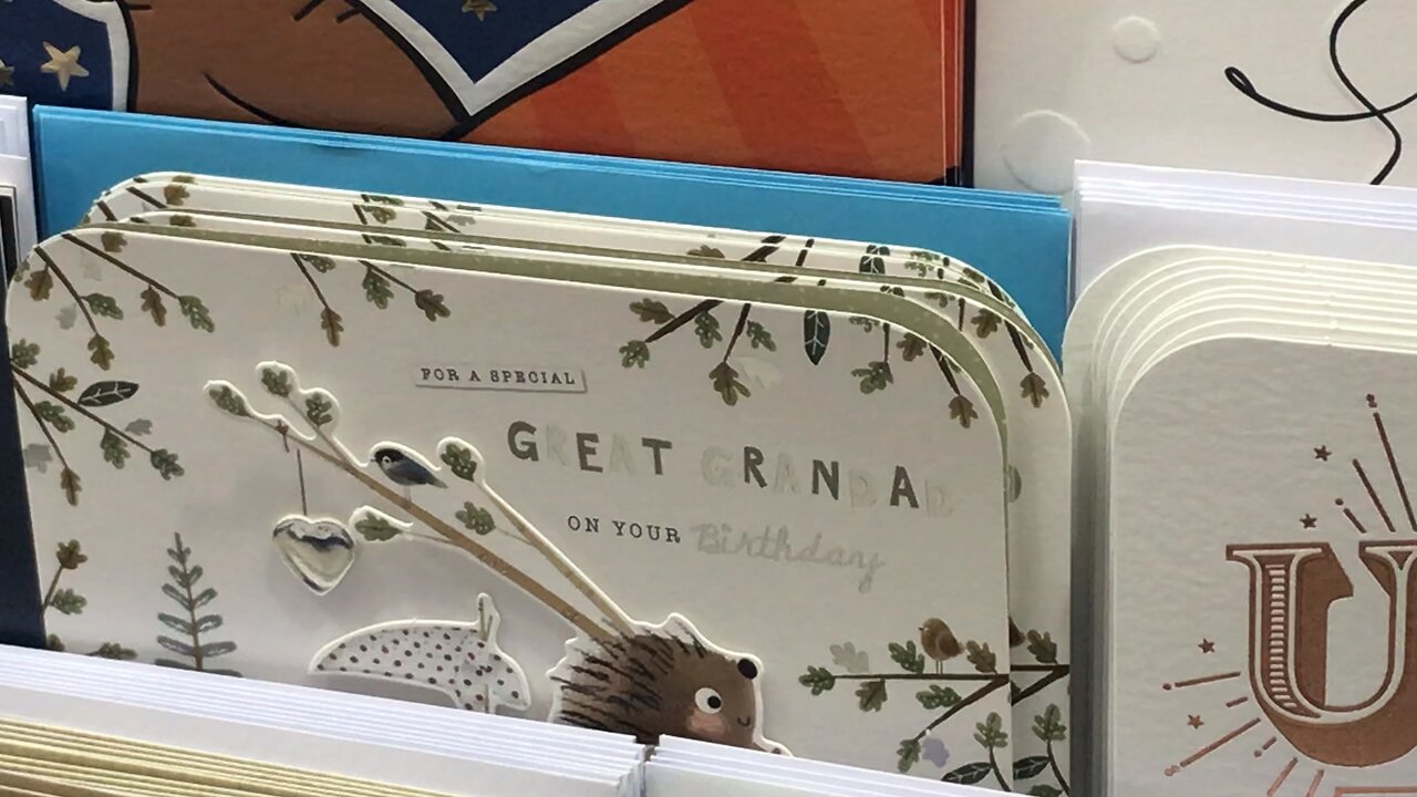 Strange message on card for grandad : Card Factory