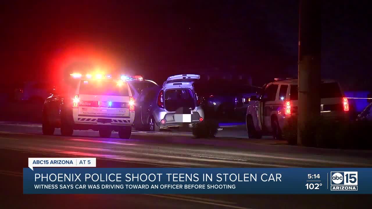 Phoenix police shoot teens in stolen car