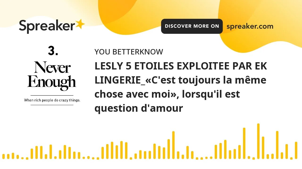 LESLY 5 ETOILES EXPLOITEE PAR EK LINGERIE_«C'est toujours la même chose avec moi», lorsqu'il est que