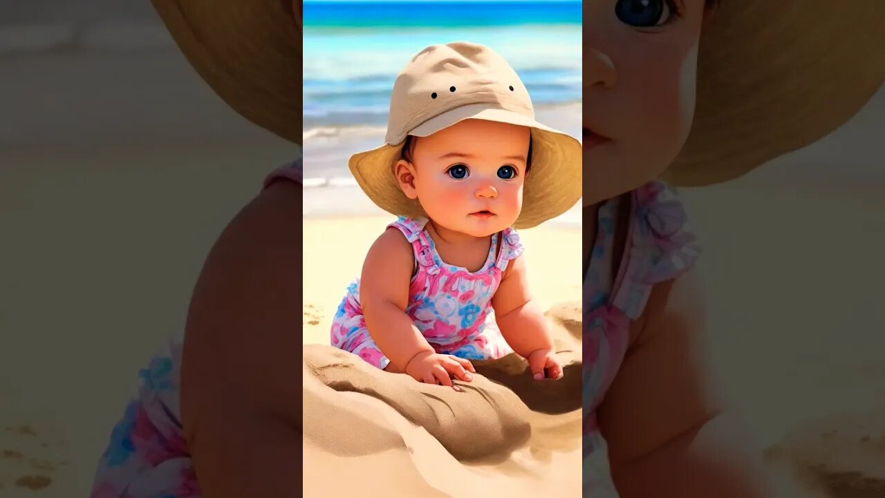 Cute Baby On Beach 3 #shorts