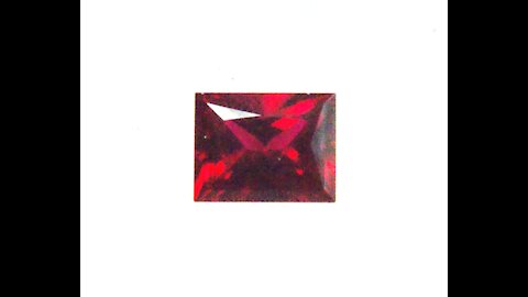 Hydrothermal Ruby Rectangle Radiant Cut