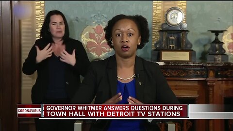 Gov. Whitmer answers questions during town hall with Detroit TV stations