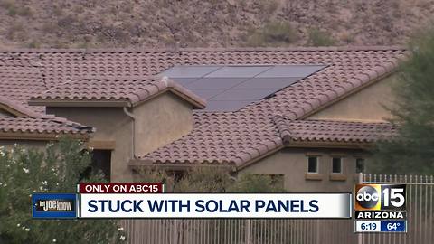 Neighborhood stuck with solar panels after company filed bankruptcy