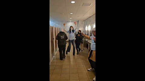 Trans activists organized a protest at the Capitol yesterday by dancing in the women's restroom