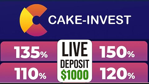 Cake Invest $1K LIVE DEPOSIT!!!