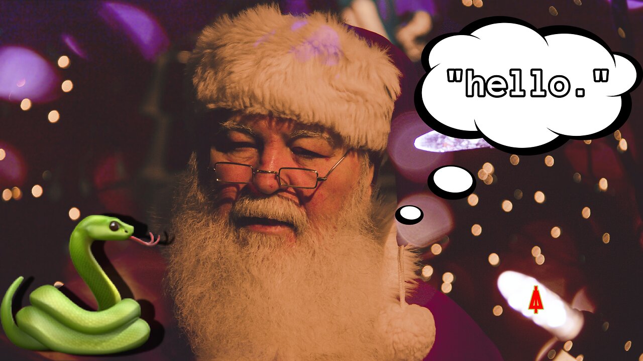 Santa says hello to a Snake