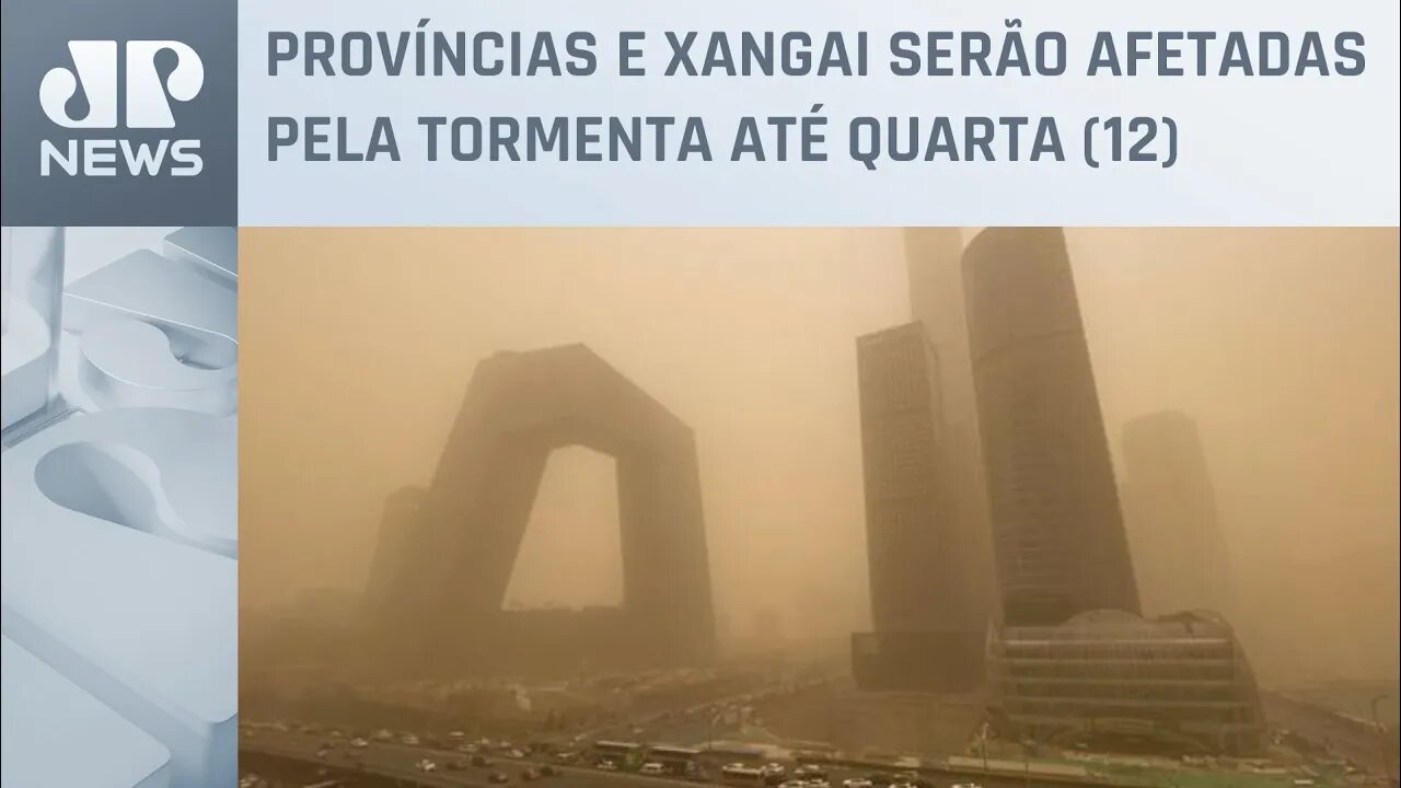 Tempestade de areia atinge Pequim, na China