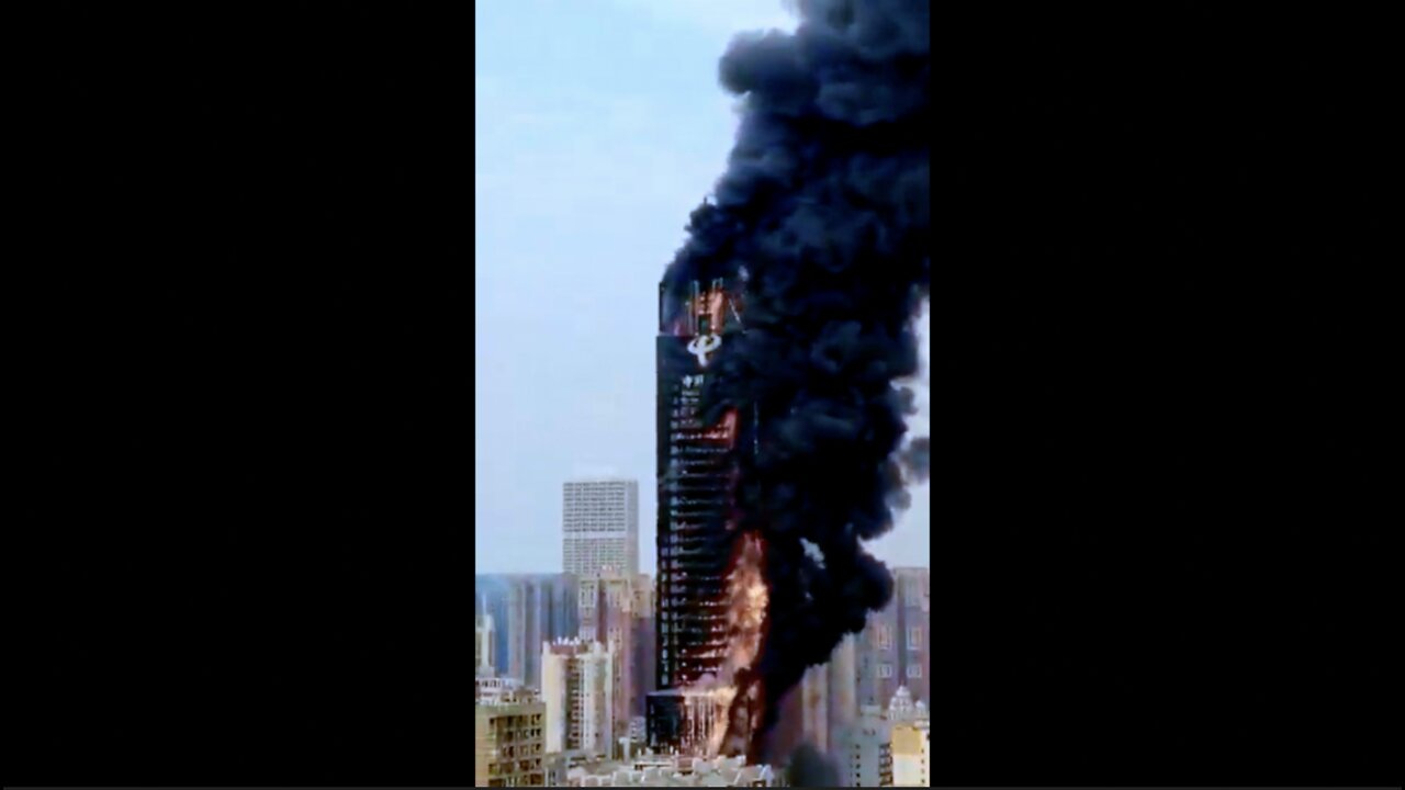 Massive Skyscraper Fire In China