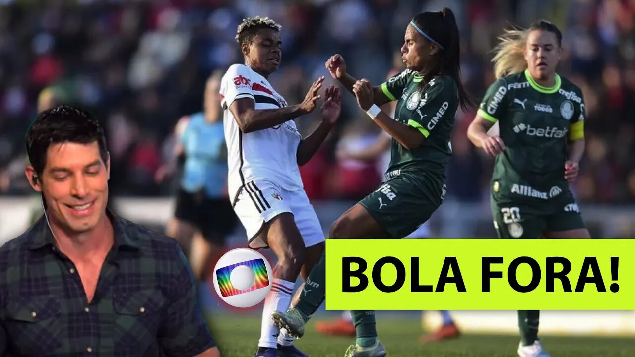 AUDIÊNCIA DA GLOBO DESPENCA EM QUASE 50% COM FUTEBOL FEMININO