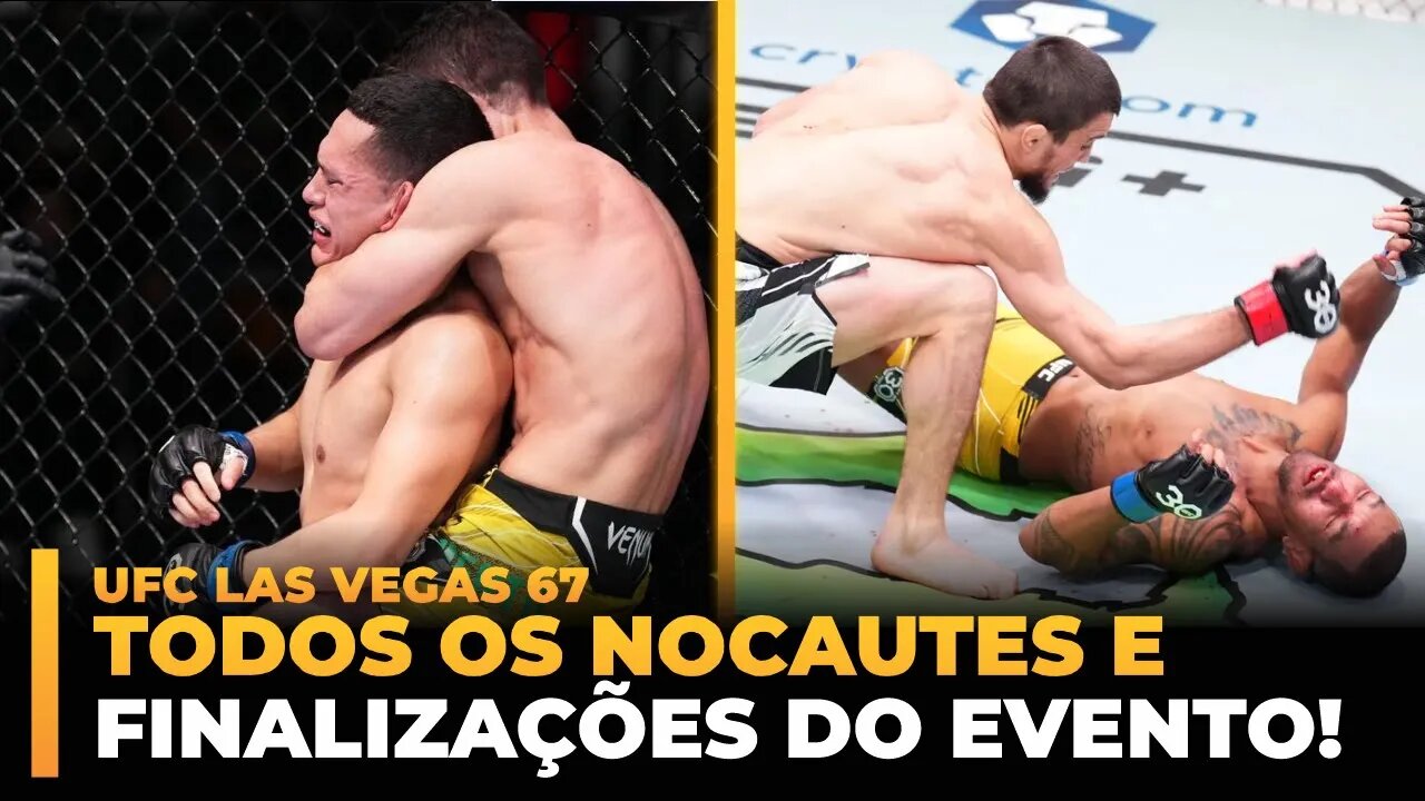 UFC LAS VEGAS 67 - TODOS OS NOCAUTES E FINALIZAÇÕES!