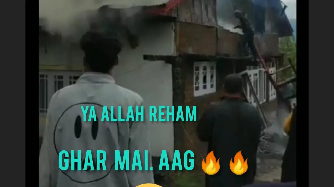 🔥🔥 Khudaya rahmmm. Fire burns in a house at Lolab kupwara #viral #viralvideo 😢 😢