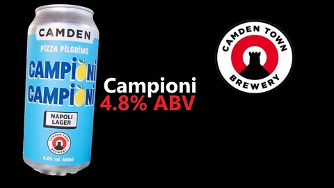 Camden Town brewery Pizza Pilgrims Napoli Lager 4.8% ABV 440ml Can ***NEW RELEASE*** Vegan