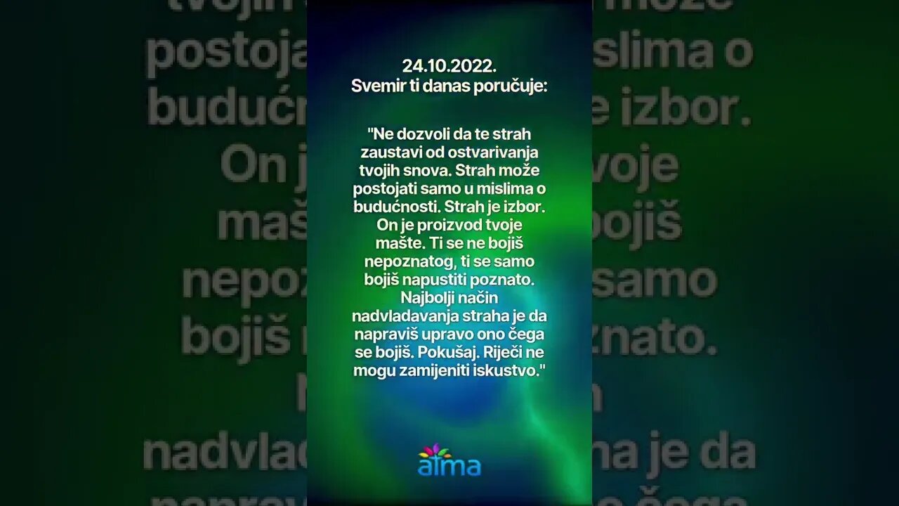 Poruka Svemira 24.10.2022. 💙 ATMA