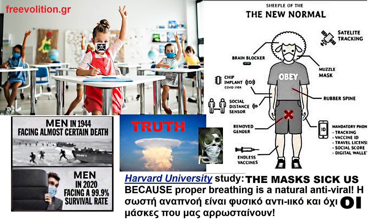 Harvard University study: THE MASKS SICK US BECAUSE proper breathing is a natural anti-viral! Η σωστή αναπνοή είναι φυσικό αντι-ιικό και όχι οι μάσκες που μας αρρωσταίνουν!